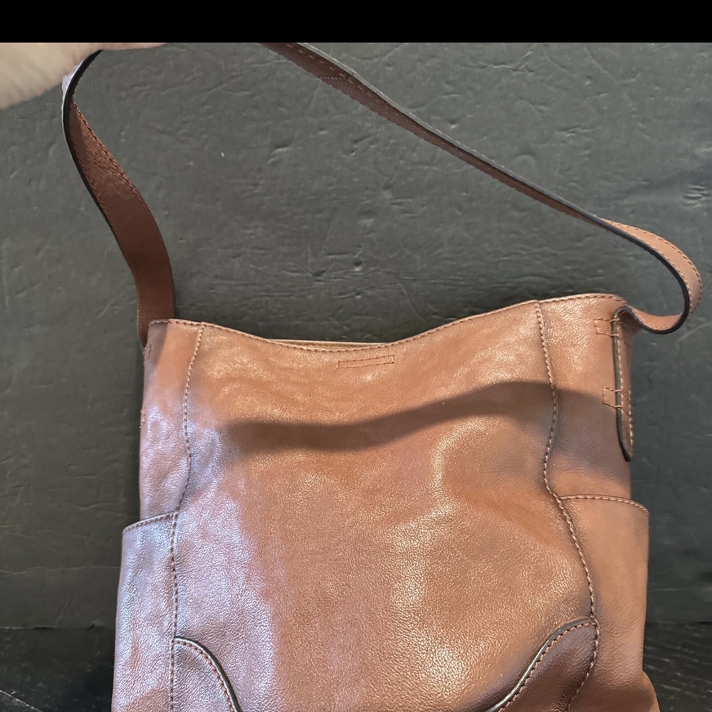 Frye Tan Leather Shoulder Bag - Picture 2 of 16